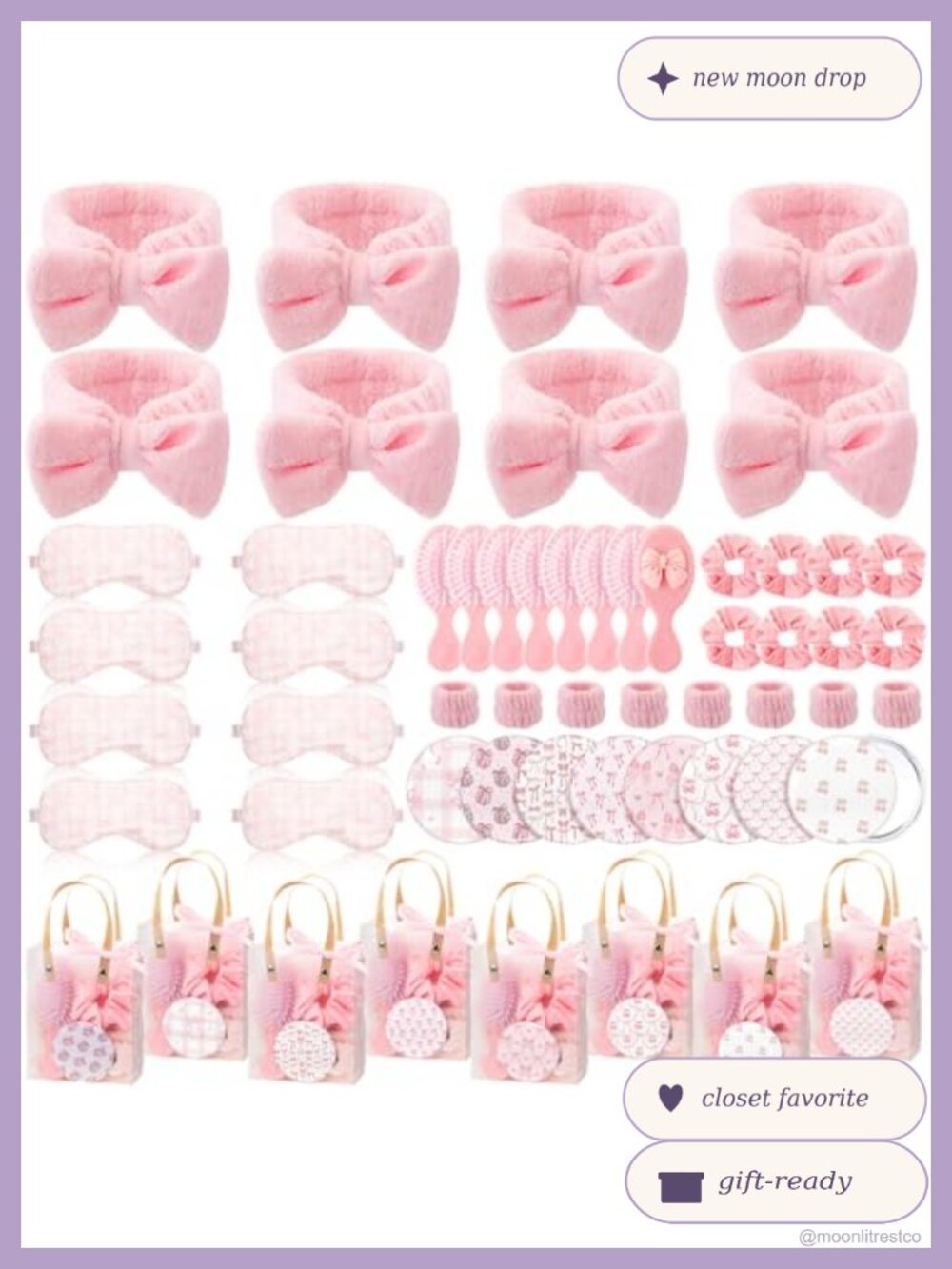 Spa Party Favor Set Headbands Eye Masks Wristbands Hairbands Gift Bags
